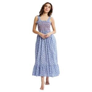 Mille Garden Midi Dress in Condesa Blue Floral M NWT Garden Party Old Money